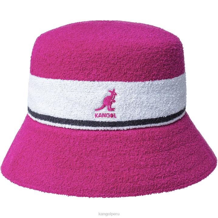 cubo con rayas bermuda unisexo Kangol accesorios rosa electrico B4VR646