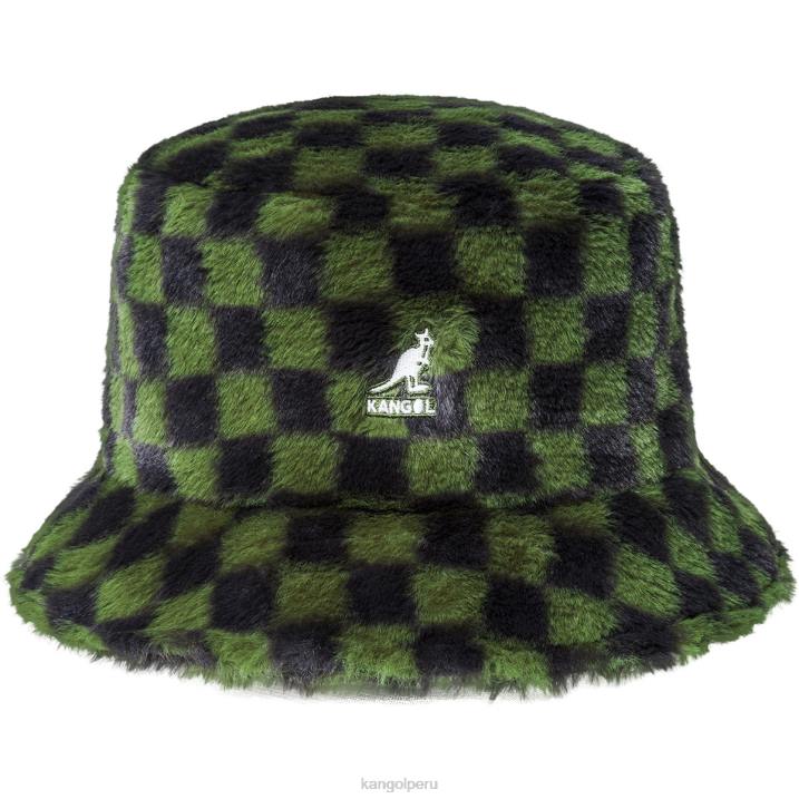cubo de piel sintética unisexo Kangol accesorios cheque de oliva B4VR712