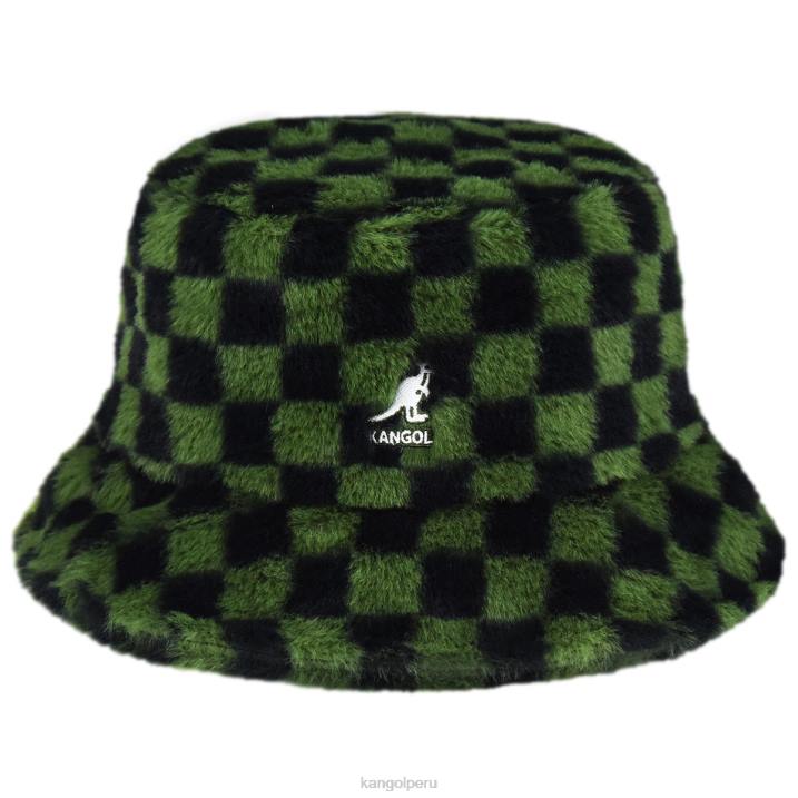 cubo de piel sintética unisexo Kangol accesorios cheque de oliva B4VR712
