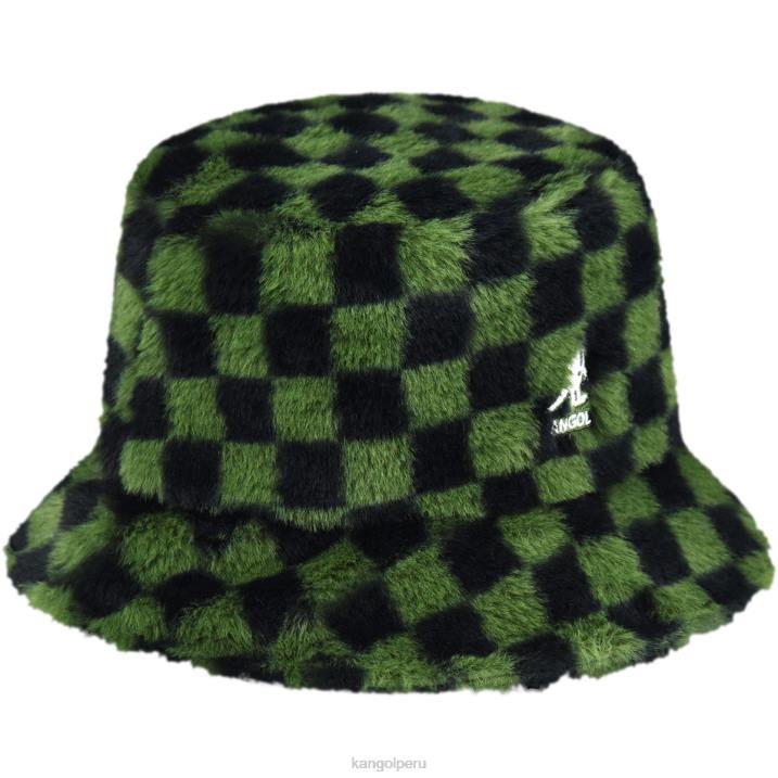 cubo de piel sintética unisexo Kangol accesorios cheque de oliva B4VR712
