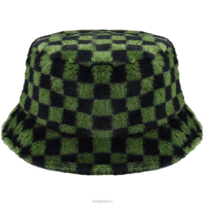 cubo de piel sintética unisexo Kangol accesorios cheque de oliva B4VR712