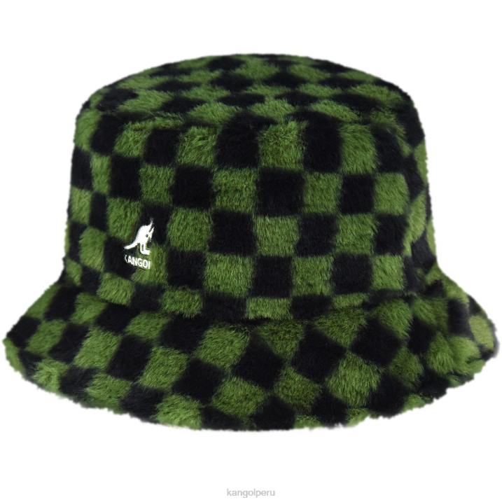 cubo de piel sintética unisexo Kangol accesorios cheque de oliva B4VR712