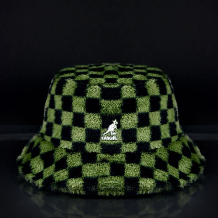 cubo de piel sintética unisexo Kangol accesorios cheque de oliva B4VR712