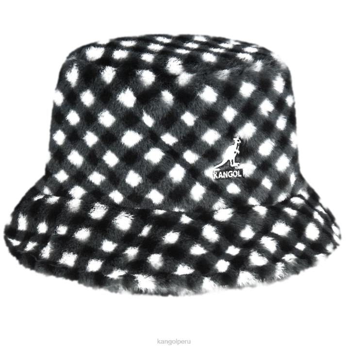 cubo de piel sintética unisexo Kangol accesorios guinga negra B4VR710