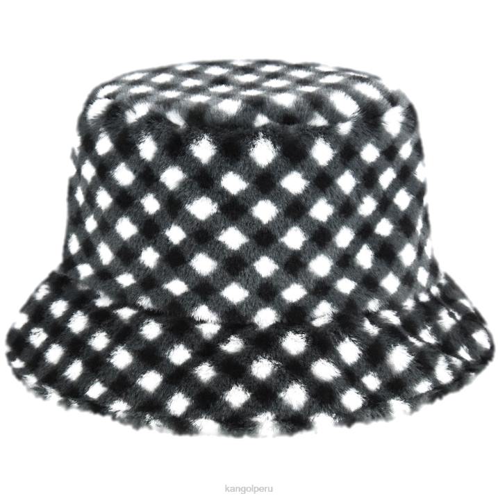 cubo de piel sintética unisexo Kangol accesorios guinga negra B4VR710