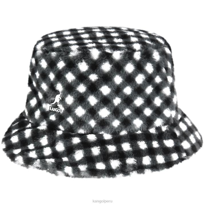 cubo de piel sintética unisexo Kangol accesorios guinga negra B4VR710