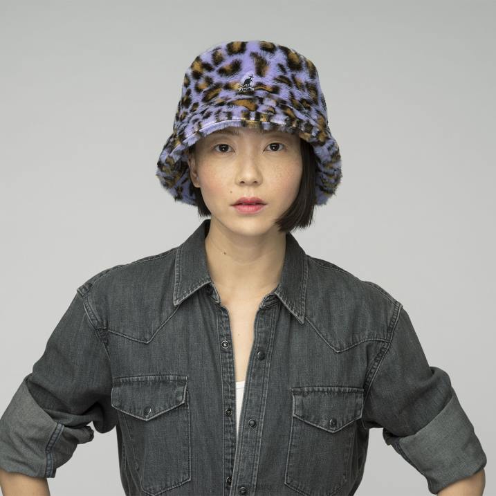 cubo de piel sintética unisexo Kangol accesorios leopardo lavanda B4VR708