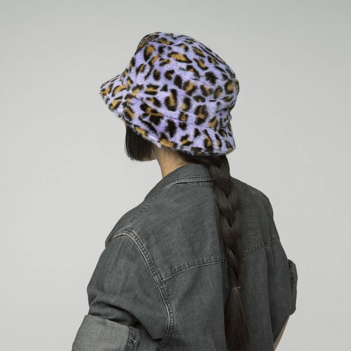cubo de piel sintética unisexo Kangol accesorios leopardo lavanda B4VR708