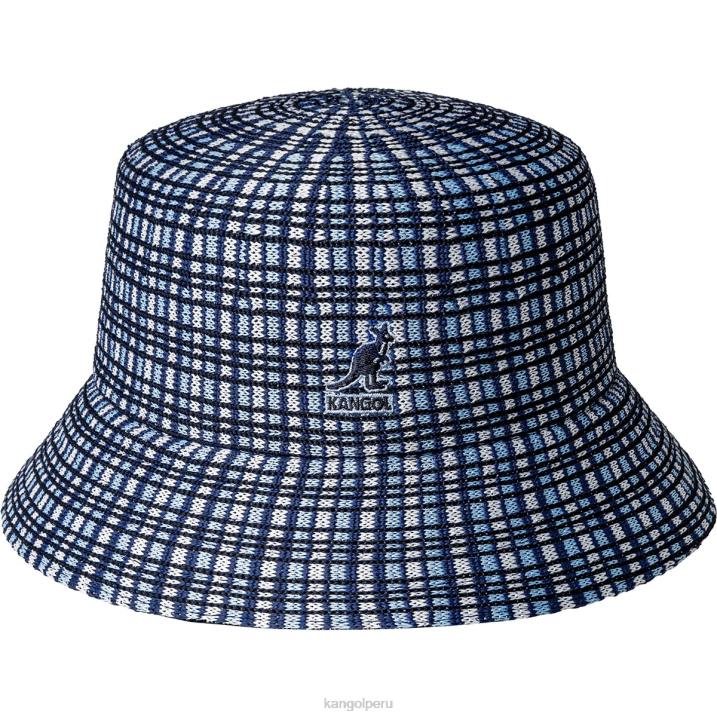 cubo de tela escocesa de preparación unisexo Kangol accesorios cuadros azules B4VR481