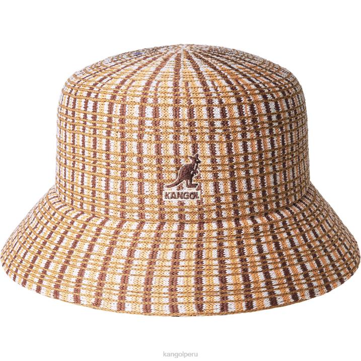 cubo de tela escocesa de preparación unisexo Kangol accesorios cuadros naturales B4VR482