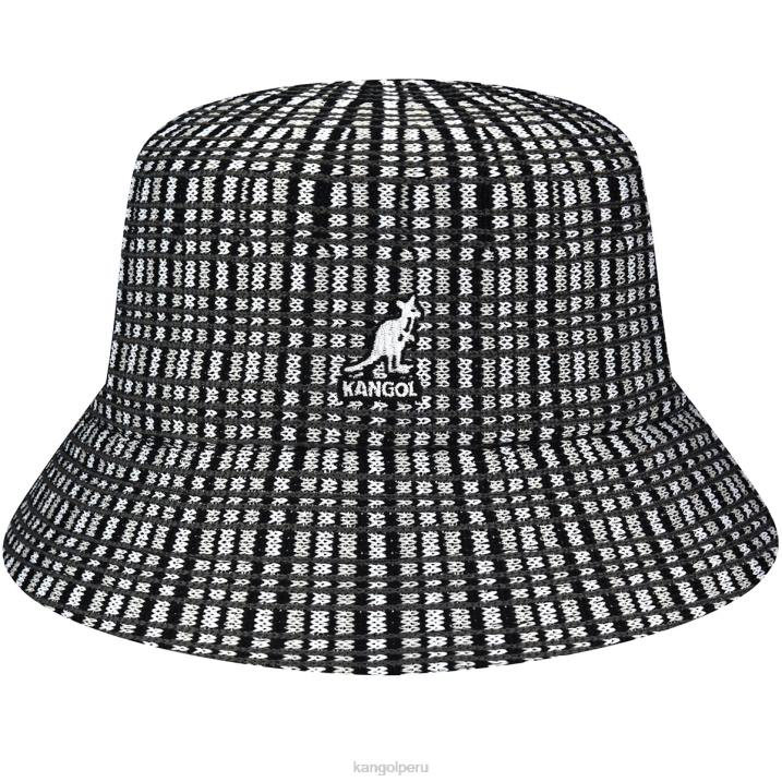 cubo de tela escocesa de preparación unisexo Kangol accesorios cuadros negros B4VR479