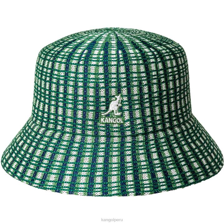 cubo de tela escocesa de preparación unisexo Kangol accesorios cuadros verdes B4VR480