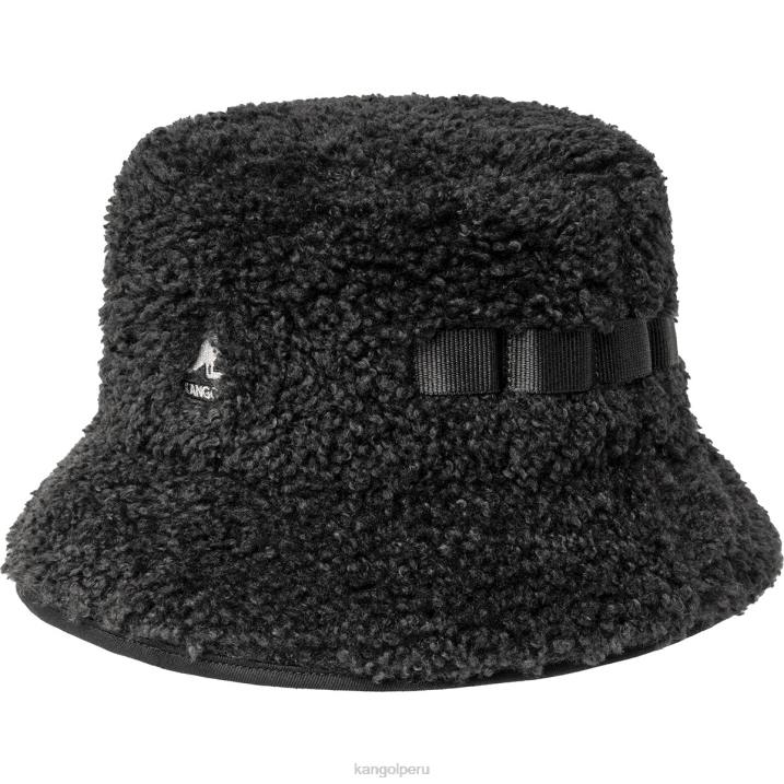cubo utilitario de piel de oveja sintética unisexo Kangol accesorios negro B4VR553