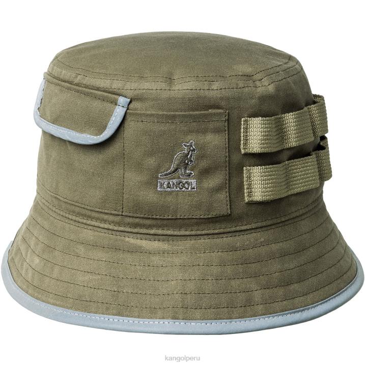 cubo utilitario encerado unisexo Kangol accesorios aceituna B4VR666