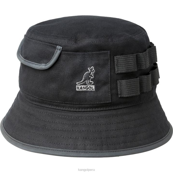 cubo utilitario encerado unisexo Kangol accesorios negro B4VR664