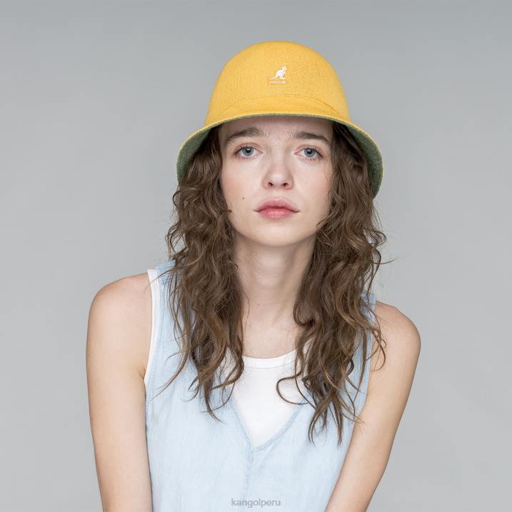 flip it reversible informal unisexo Kangol accesorios verde aceite/albaricoque tibio B4VR507