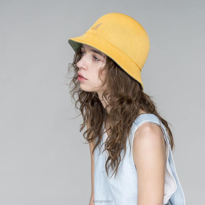 flip it reversible informal unisexo Kangol accesorios verde aceite/albaricoque tibio B4VR507