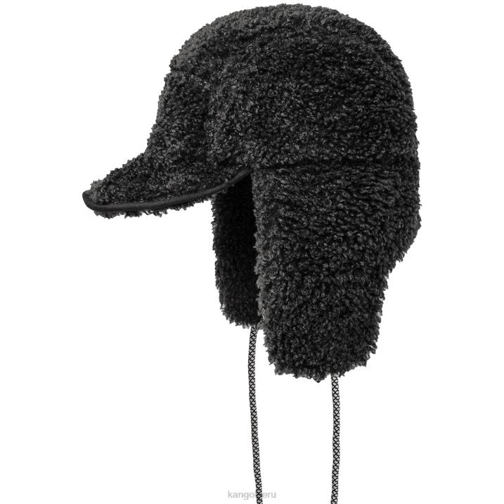 gorra con solapa utilitaria de borrego sintético unisexo Kangol accesorios negro B4VR912