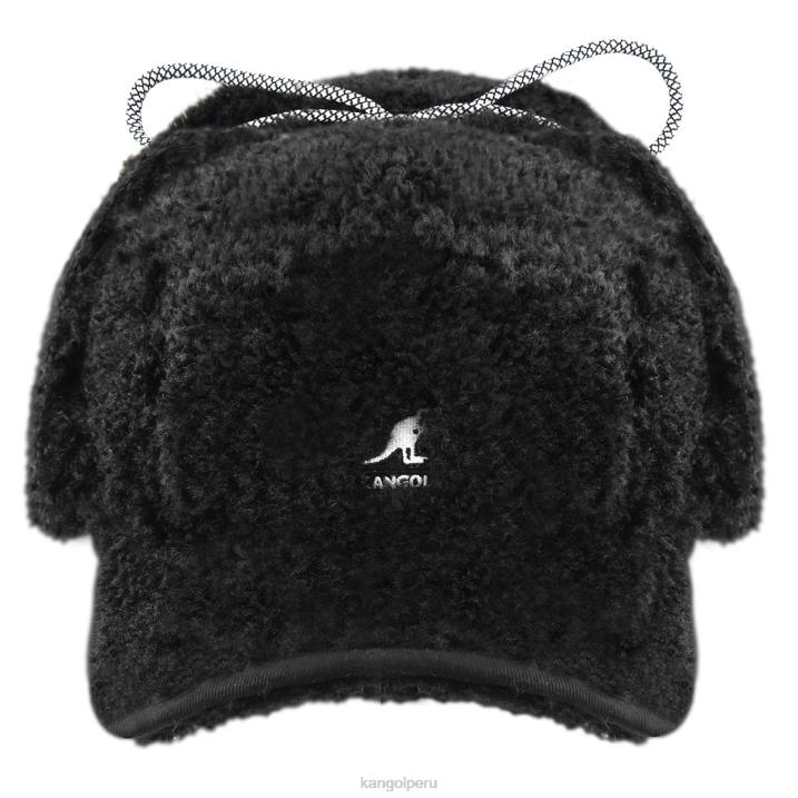 gorra con solapa utilitaria de borrego sintético unisexo Kangol accesorios negro B4VR912