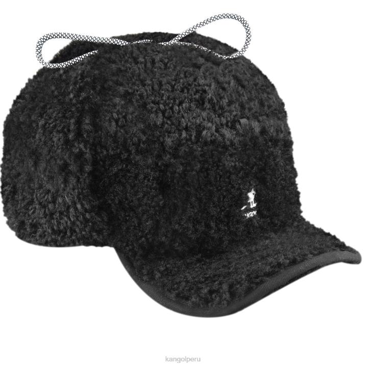 gorra con solapa utilitaria de borrego sintético unisexo Kangol accesorios negro B4VR912
