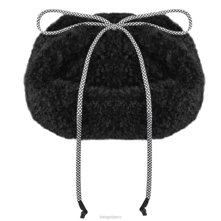 gorra con solapa utilitaria de borrego sintético unisexo Kangol accesorios negro B4VR912