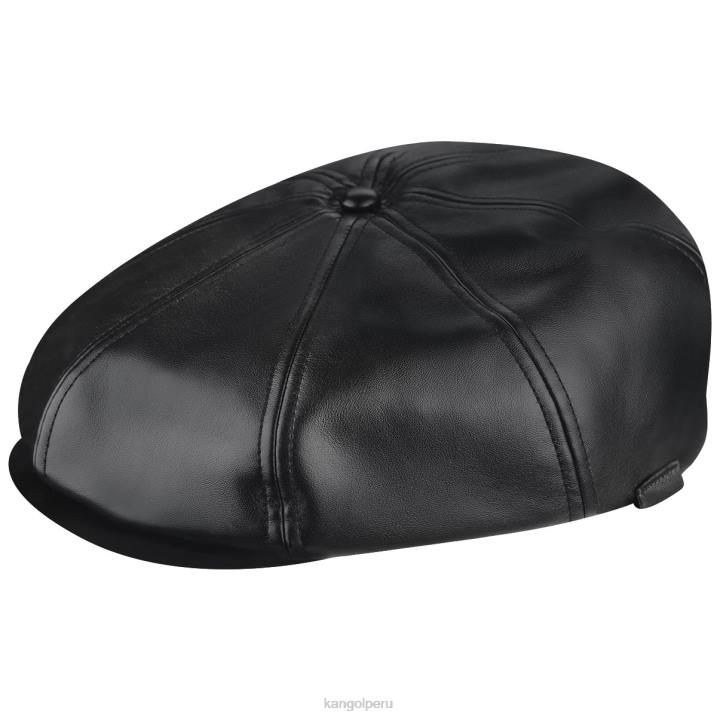 gorra de piel sintética unisexo Kangol accesorios negro B4VR763
