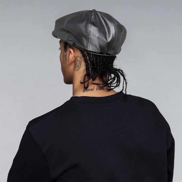 gorra de piel sintética unisexo Kangol accesorios negro B4VR763