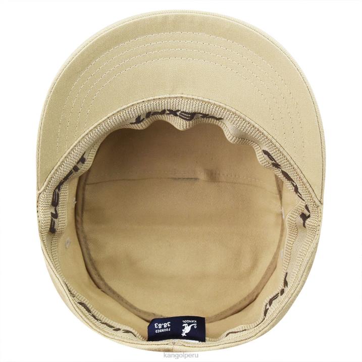 gorra militar de sarga de algodón unisexo Kangol accesorios beige B4VR258