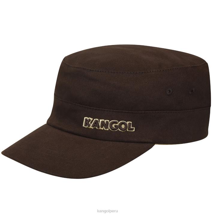 gorra militar de sarga de algodón unisexo Kangol accesorios marrón B4VR260