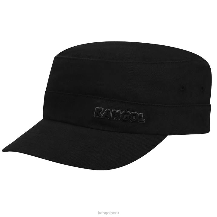 gorra militar de sarga de algodón unisexo Kangol accesorios negro B4VR259