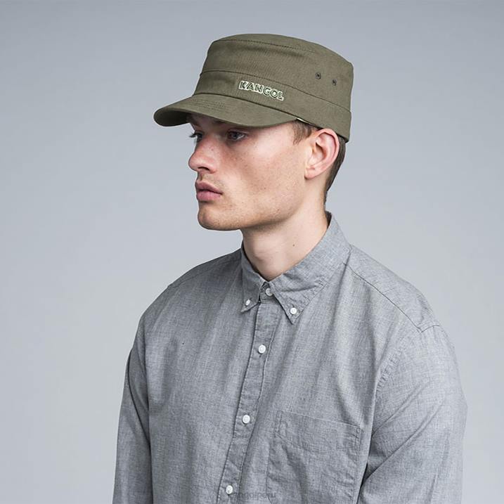 gorra militar de sarga de algodón unisexo Kangol accesorios verde B4VR261