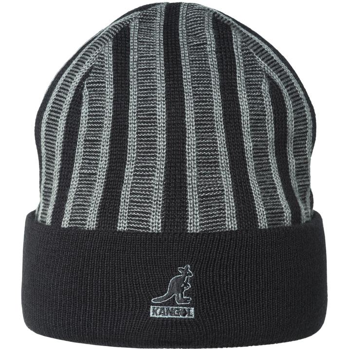 gorro rev con rayas acanaladas unisexo Kangol accesorios negro B4VR809