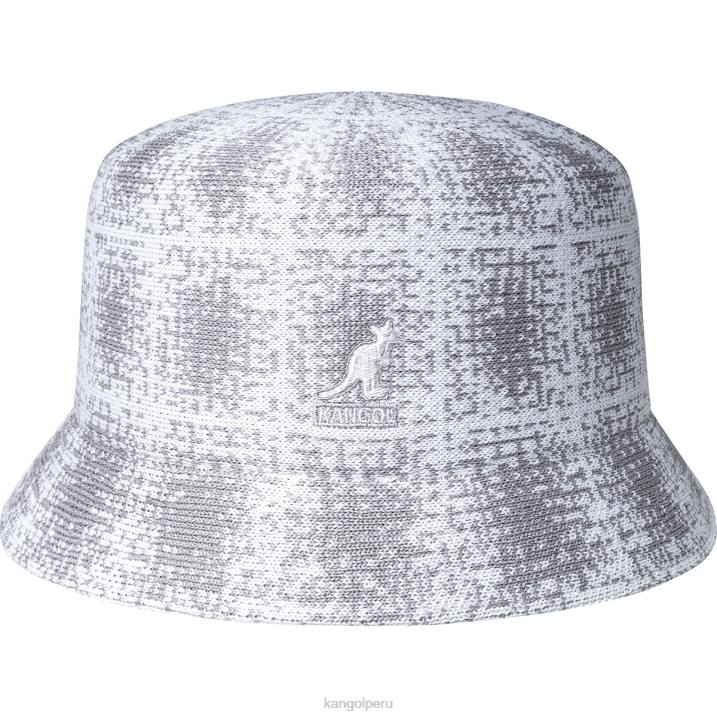papelera a cuadros grunge unisexo Kangol accesorios gris blanco B4VR655