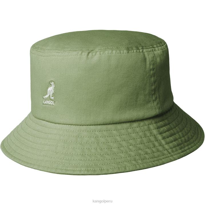sombrero de pescador lavado unisexo Kangol accesorios aceite verde B4VR586