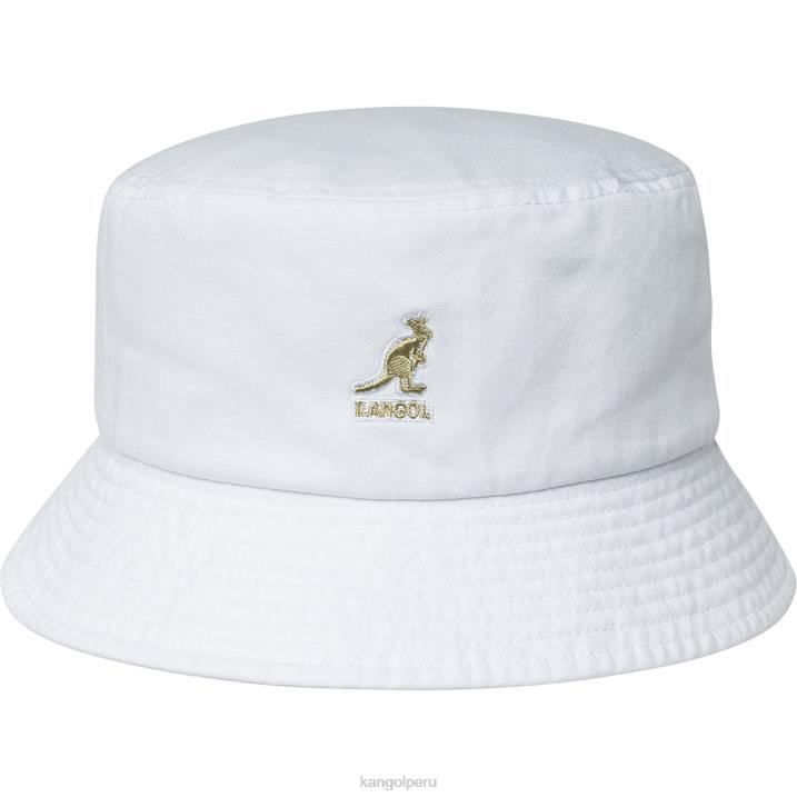 sombrero de pescador lavado unisexo Kangol accesorios blanco B4VR583