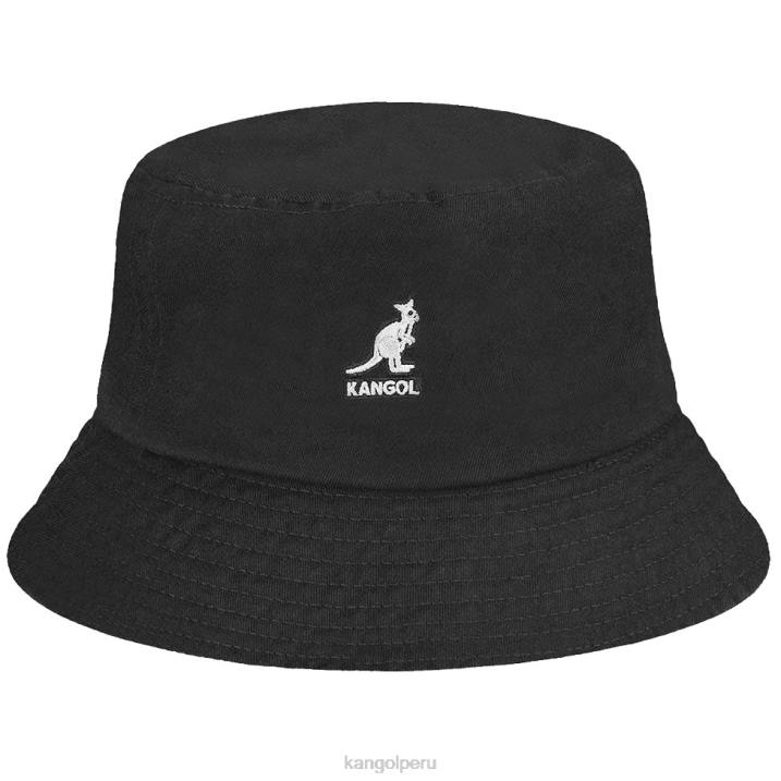 sombrero de pescador lavado unisexo Kangol accesorios negro B4VR578