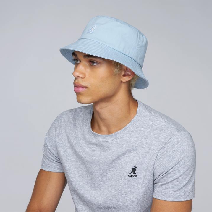 sombrero de pescador lavado unisexo Kangol accesorios tinte azul B4VR584