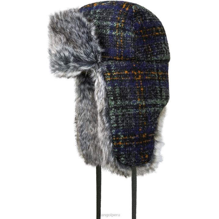 ushanka de lana unisexo Kangol accesorios franela oscura B4VR852