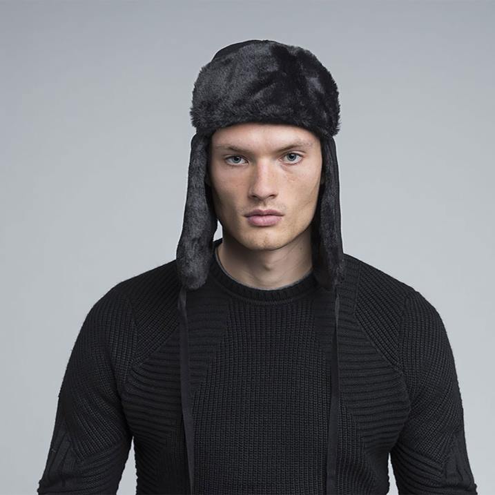 ushanka de lana unisexo Kangol accesorios negro B4VR851