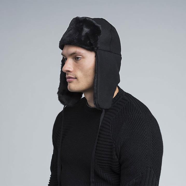ushanka de lana unisexo Kangol accesorios negro B4VR851