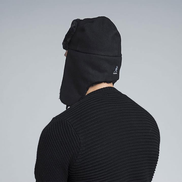 ushanka de lana unisexo Kangol accesorios negro B4VR851