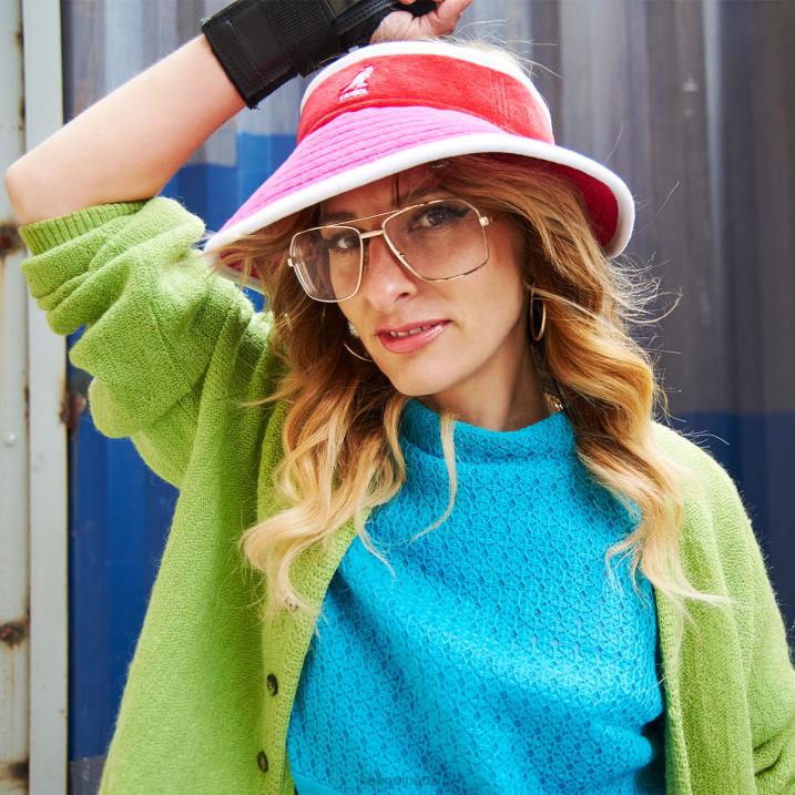 visera del lado de la playa unisexo Kangol accesorios brillo rosa eléctrico/cereza B4VR911