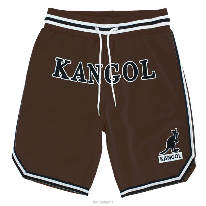 pantalones cortos de baloncesto del día del juego unisexo Kangol pantalones Martini de chocolate B4VR1014