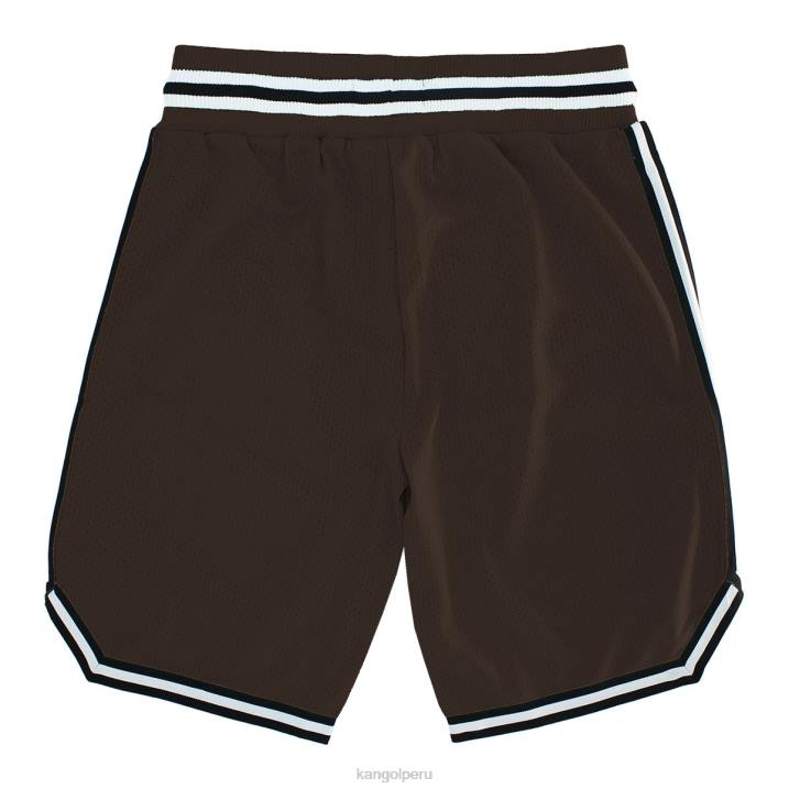 pantalones cortos de baloncesto del día del juego unisexo Kangol pantalones Martini de chocolate B4VR1014