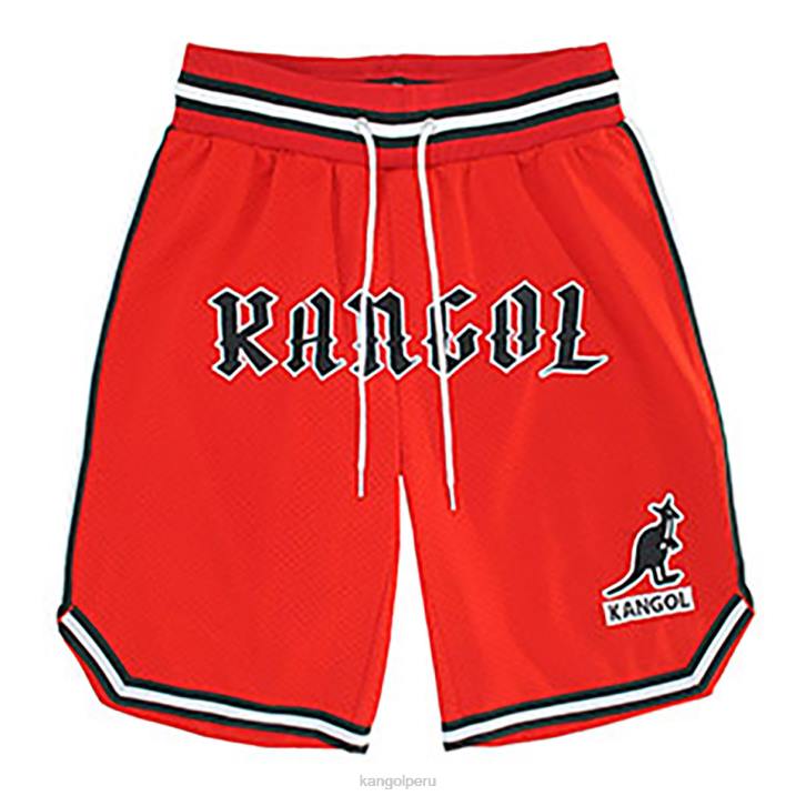 pantalones cortos de baloncesto del día del juego unisexo Kangol pantalones rojo B4VR1009