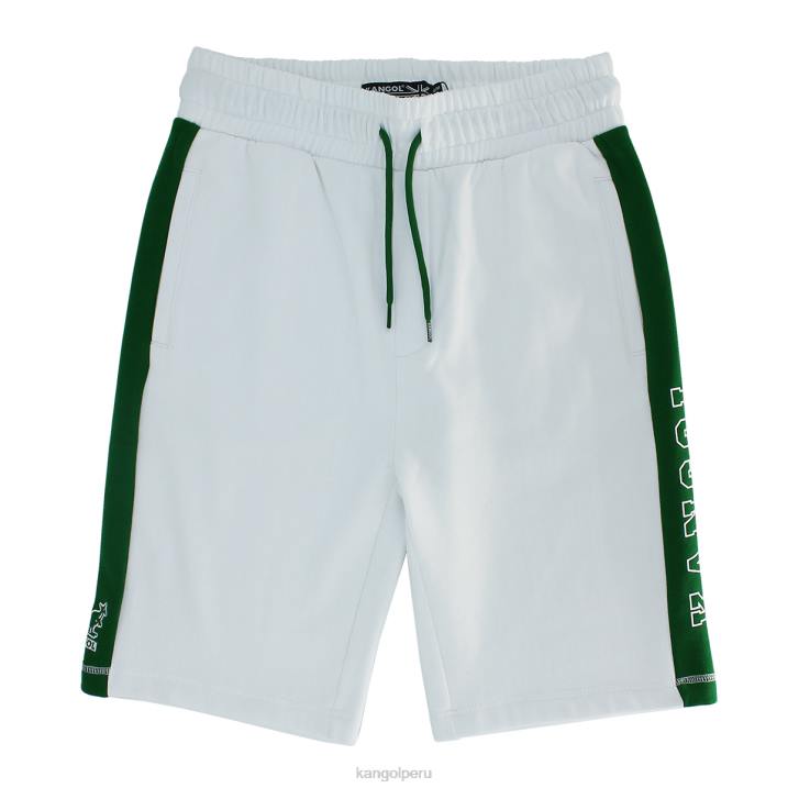 pantalones cortos de tenis hombres Kangol pantalones blanco/verde oscuro B4VR1077