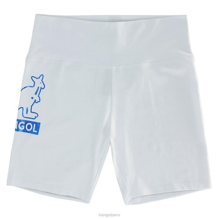 shorts de ciclista metalizados unisexo Kangol pantalones blanco B4VR1001