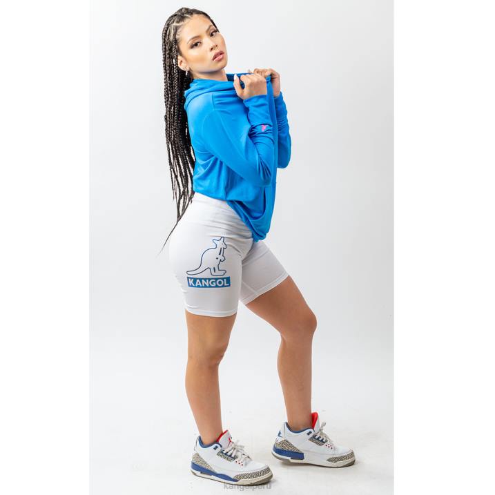 shorts de ciclista metalizados unisexo Kangol pantalones blanco B4VR1001