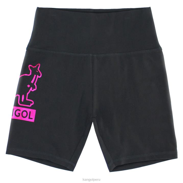 shorts de ciclista metalizados unisexo Kangol pantalones negro B4VR1000