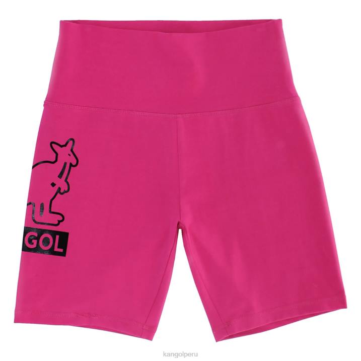 shorts de ciclista metalizados unisexo Kangol pantalones pavo real rosa B4VR1003